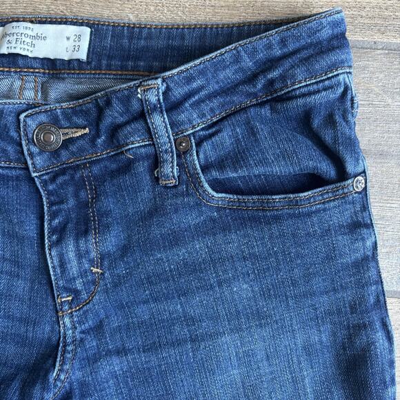 Abercrombie and Fitch Women's Size 6 / 28 Jeans A&F Skinny Raw Edge Capri Crop - Picture 4 of 14
